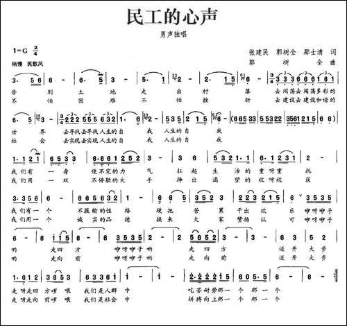 民工的心声