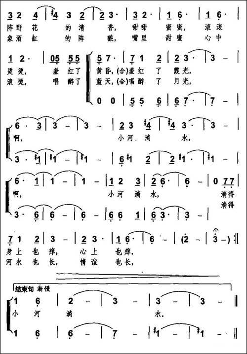 在小河淌水的地方-金鸿为词-钟击波曲、男女声二重唱