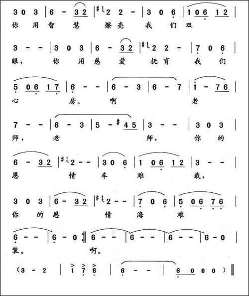 老师颂-杜晓言词-高占全曲
