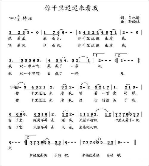 你千里迢迢来看我