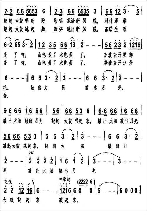 大鼓敲起来-基诺族歌曲、周永华词曲