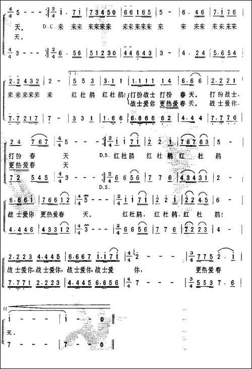 战士·杜鹃·春天-女声二重唱