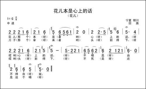 花儿本是心上的话
