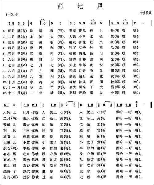 刮地风-甘肃民歌