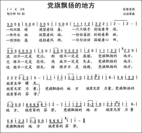 党旗飘扬的地方