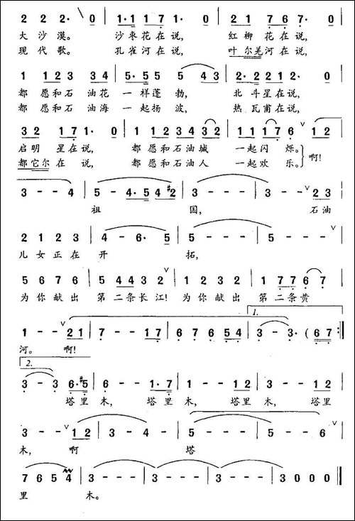 塔里木对祖国说