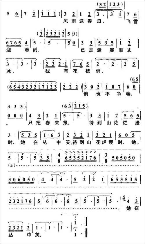 卜算子·咏梅-毛泽东词-叶枫曲