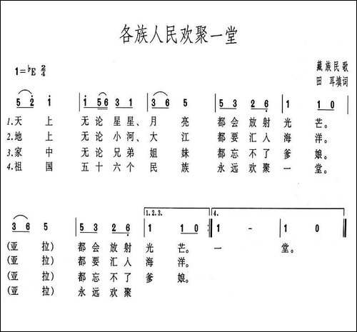 各族人民欢聚一堂