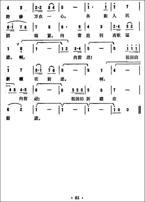 祖国的新疆在前进-纪录片《团结战斗的新疆》插曲