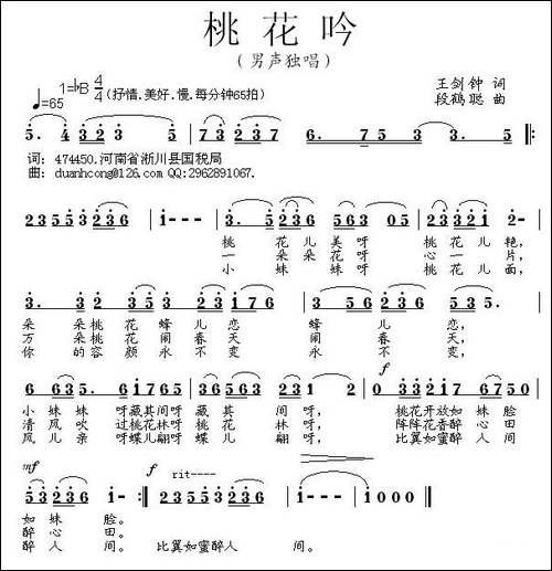 桃花吟-王剑钟词-段鹤聪曲