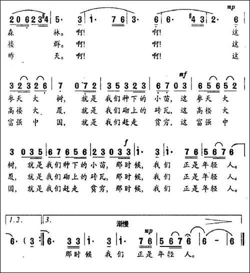 那时候我们正是年轻人-民歌
