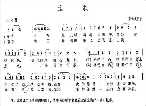 渔歌-又名：清津浦船歌