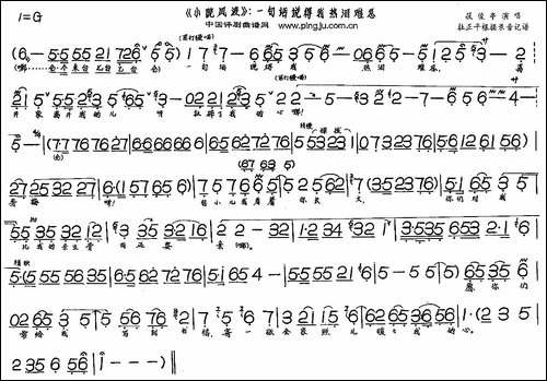 一句话说得我热泪难忍-《小院风波》选段-评剧唱谱