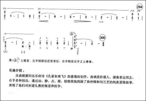 孔雀东南飞-琵琶谱