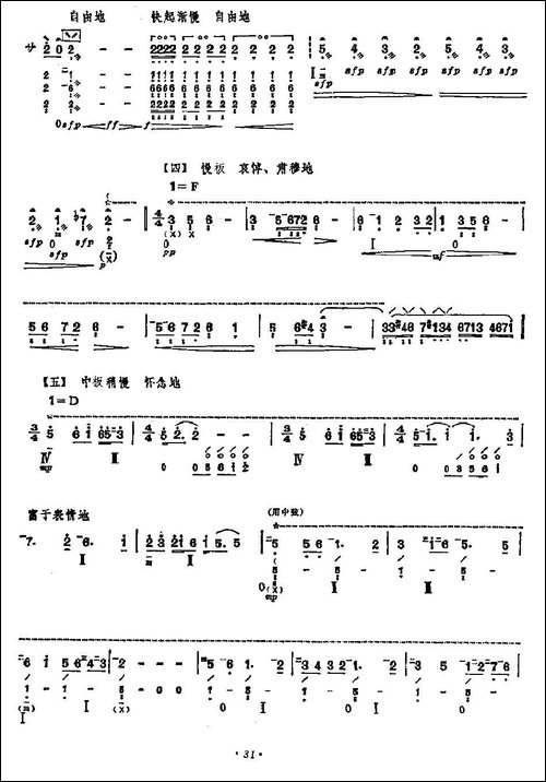 狼牙山五壮士-简谱版-琵琶谱