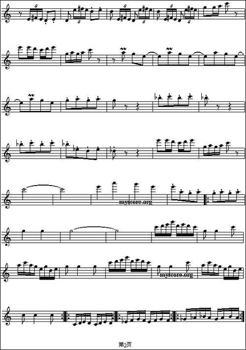 春节序曲-民族管弦乐名曲主旋律谱、五线谱-其他谱