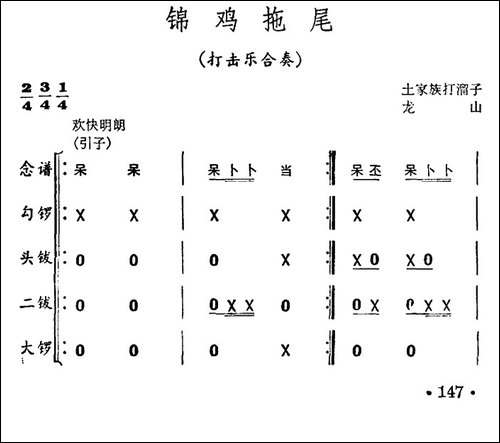 锦鸡拖尾-打击乐合奏-其他谱