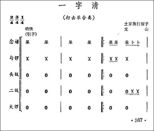 一字清-打击乐合奏-其他谱