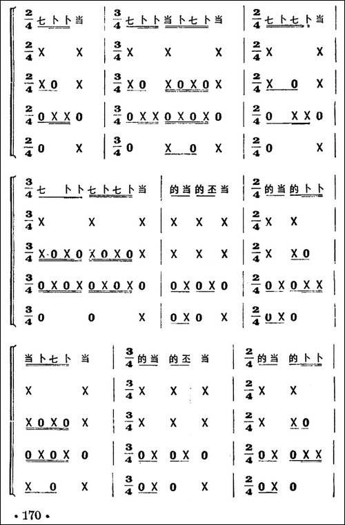 一字清-打击乐合奏-其他谱