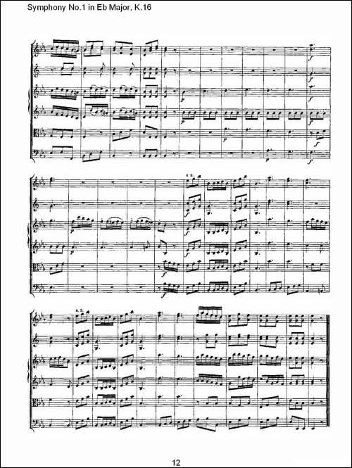 Symphony-No.1-in-Eb-Major，K.16-Eb大调第一交响曲K.16-其他谱