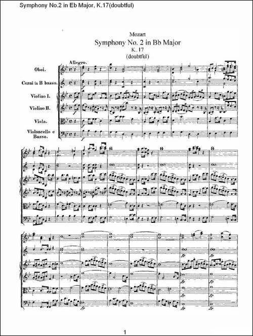 Symphony-No.2-in-Bb-Major-doubtful，K.1-其他谱