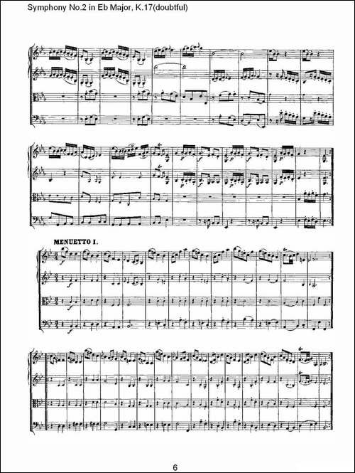 Symphony-No.2-in-Bb-Major-doubtful，K.1-其他谱