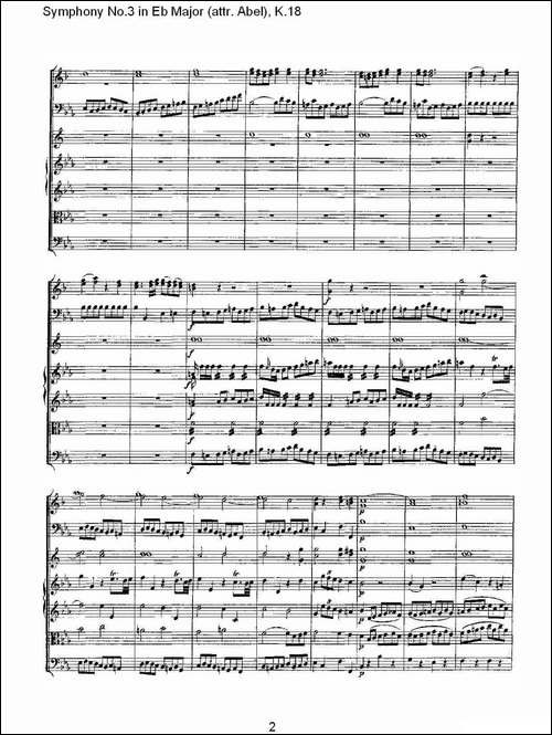 Symphony-No.3-in-Eb-Major-attr.-Abel，-K.1-其他谱