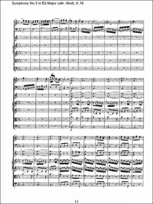 Symphony-No.3-in-Eb-Major-attr.-Abel，-K.1-其他谱