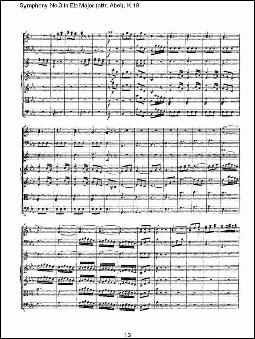 Symphony-No.3-in-Eb-Major-attr.-Abel，-K.1-其他谱