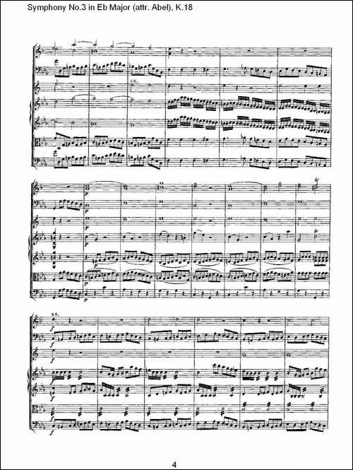Symphony-No.3-in-Eb-Major-attr.-Abel，-K.1-其他谱