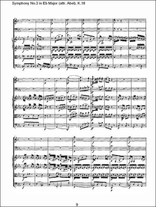 Symphony-No.3-in-Eb-Major-attr.-Abel，-K.1-其他谱