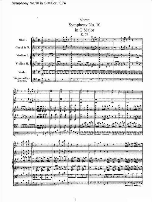 Symphony-No.10-in-G-Major,-K.74-G大调第十交响曲K.74-其他谱