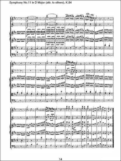 Symphony-No.11-in-D-Major-attr.-to-others，K.8-其他谱