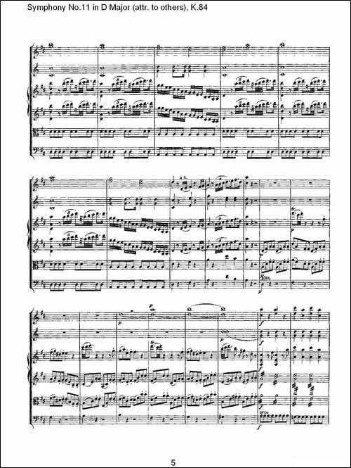 Symphony-No.11-in-D-Major-attr.-to-others，K.8-其他谱