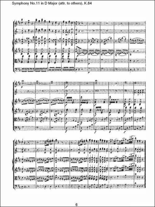 Symphony-No.11-in-D-Major-attr.-to-others，K.8-其他谱