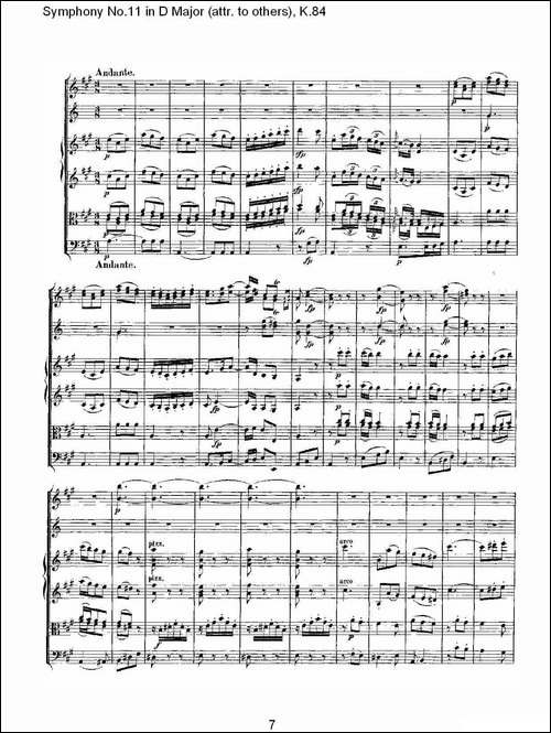Symphony-No.11-in-D-Major-attr.-to-others，K.8-其他谱