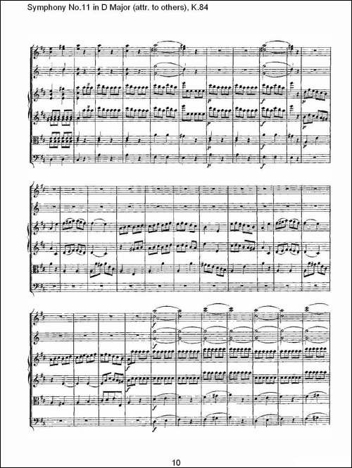 Symphony-No.11-in-D-Major-attr.-to-others，K.8-其他谱
