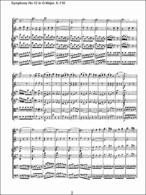 Symphony-No.12-in-G-Major,-K.110-G大调第十二交响曲K.110-其他谱