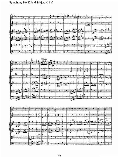 Symphony-No.12-in-G-Major,-K.110-G大调第十二交响曲K.110-其他谱