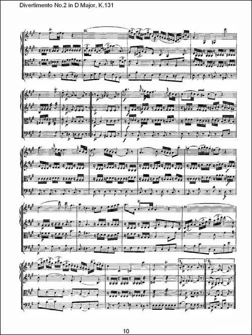 Divertimento-No.2-in-D-Major,-K.131-D大调第二嬉游曲,K.13-其他谱