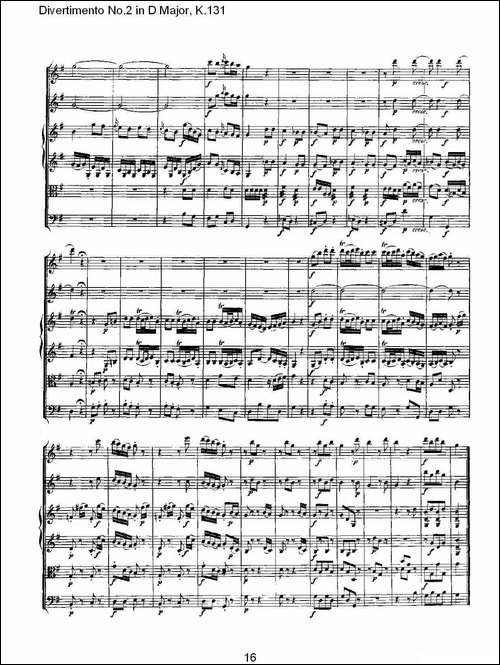 Divertimento-No.2-in-D-Major,-K.131-D大调第二嬉游曲,K.13-其他谱