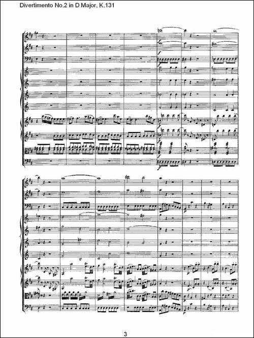 Divertimento-No.2-in-D-Major,-K.131-D大调第二嬉游曲,K.13-其他谱