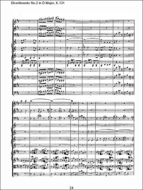 Divertimento-No.2-in-D-Major,-K.131-D大调第二嬉游曲,K.13-其他谱