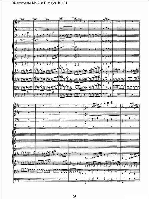 Divertimento-No.2-in-D-Major,-K.131-D大调第二嬉游曲,K.13-其他谱