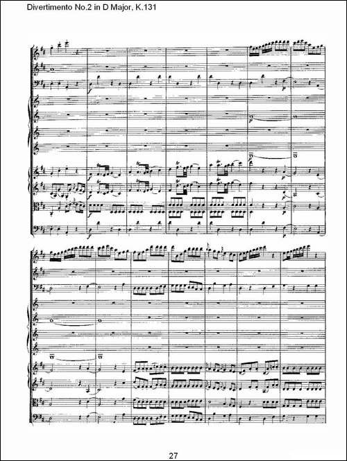 Divertimento-No.2-in-D-Major,-K.131-D大调第二嬉游曲,K.13-其他谱