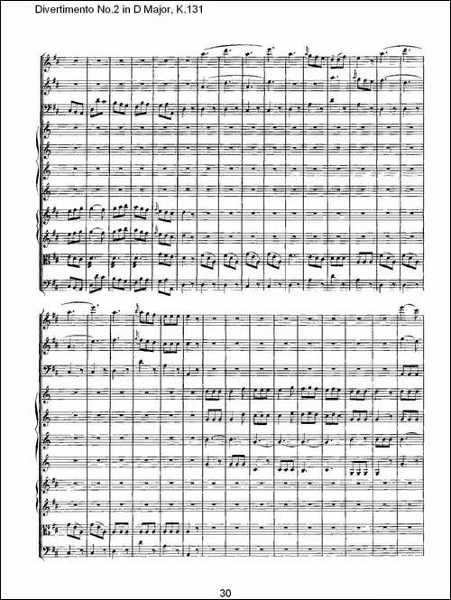 Divertimento-No.2-in-D-Major,-K.131-D大调第二嬉游曲,K.13-其他谱