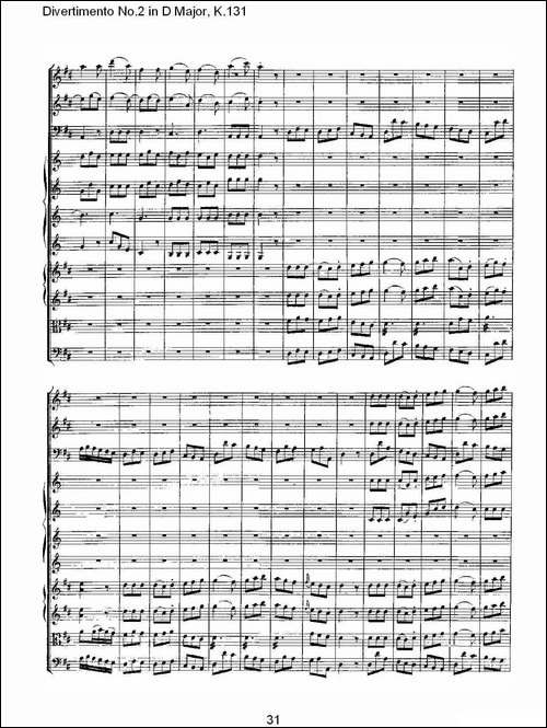 Divertimento-No.2-in-D-Major,-K.131-D大调第二嬉游曲,K.13-其他谱