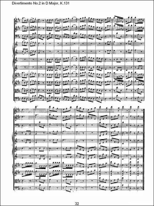 Divertimento-No.2-in-D-Major,-K.131-D大调第二嬉游曲,K.13-其他谱