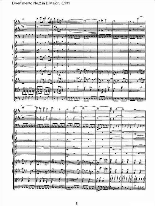 Divertimento-No.2-in-D-Major,-K.131-D大调第二嬉游曲,K.13-其他谱