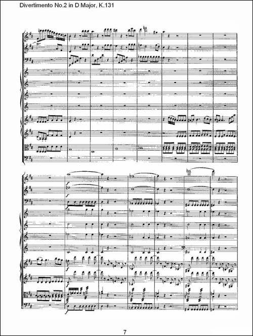 Divertimento-No.2-in-D-Major,-K.131-D大调第二嬉游曲,K.13-其他谱